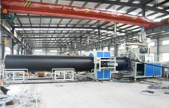 PP/línea de la protuberancia del tubo del PE, cadena de producción del tubo de Sprial para el tratamiento de aguas residuales