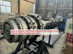 Línea de producción de tuberías de HDPE de 16 mm a 630 mm, línea de extrusión de tuberías de plástico con extrusora de tornillo único