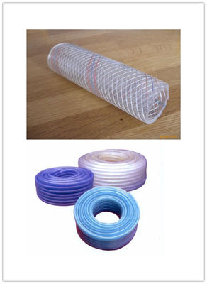 Un buen precio. Tubo suave reforzado fibra del PVC que hace la máquina, máquina plástica de la protuberancia del tubo de la fibra plástica del PVC en línea