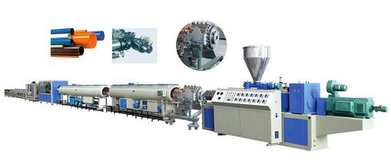 Un buen precio. Línea plástica completamente automática máquina de la protuberancia del tubo del extrusor de tornillo del doble del tubo de agua del pvc en línea