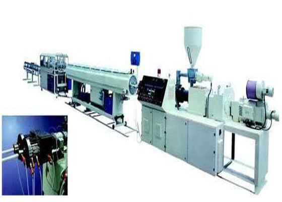 Un buen precio. Cadena de producción gemela del tubo del PVC del tubo de la refrigeración por agua, tubo del PVC que hace la máquina en línea