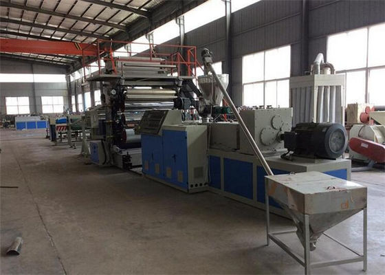 Un buen precio. Línea plástica fabricación de la protuberancia de la hoja del tornillo de la laminación doble del PVC de la hoja del mármol en línea