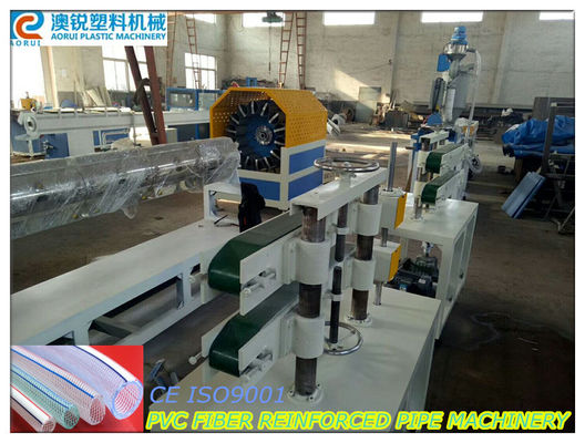 Un buen precio. La fibra del Pvc reforzó la máquina plástica suave de la protuberancia del tubo, cadena de producción del tubo de la red del Pvc en línea