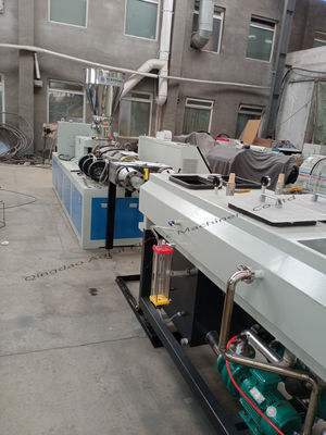 16 - cadena de producción del tubo del PVC de 90m m extrusor de tornillo doble de la serie de SJSZ